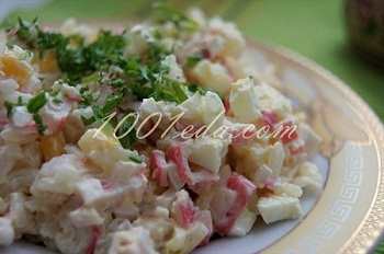 Нежный крабовый салат: рецепт с пошаговым фото