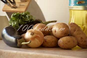 Жареный картофель с баклажанами: рецепт с пошаговым фото
