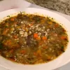 Грибной суп из шампиньонов и перловки калории